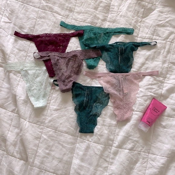 NWT Victoria’s Secret Very Sexy Cheeky Lace & V String Thong Lot 7 + PINK Lotion - Picture 12 of 12